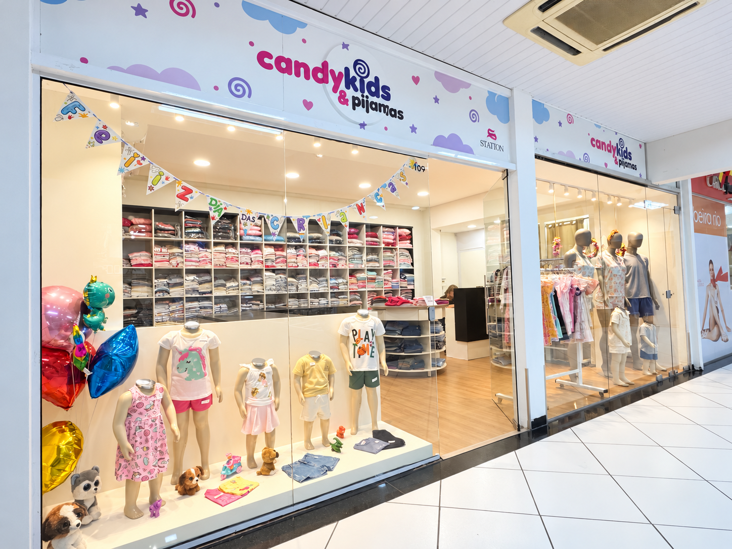 Fachada da loja Candy Kids - Statton no CIC Blumenau